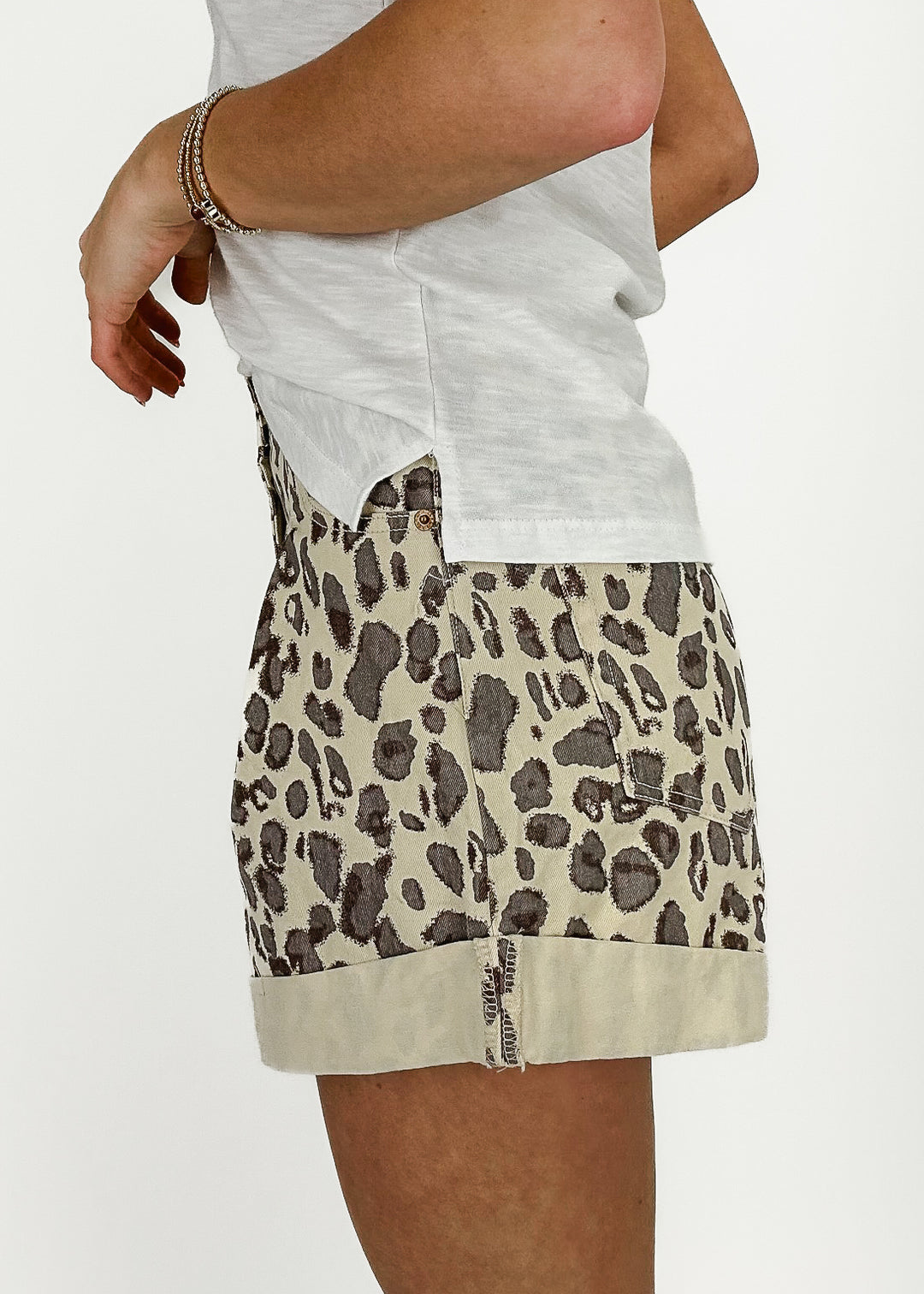 Sophia Leopard Print Shorts