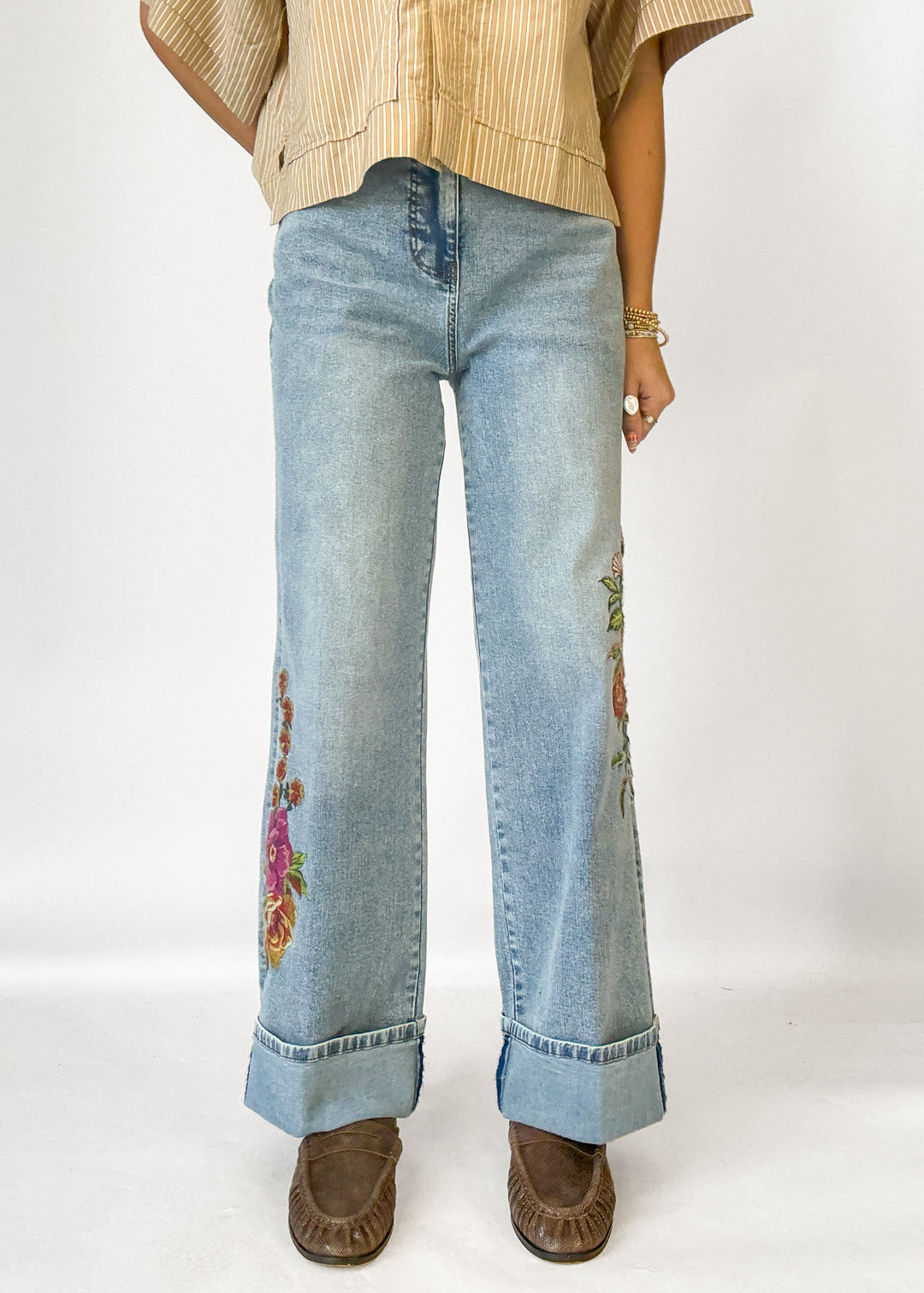 Miranda Floral Embroidered Jeans