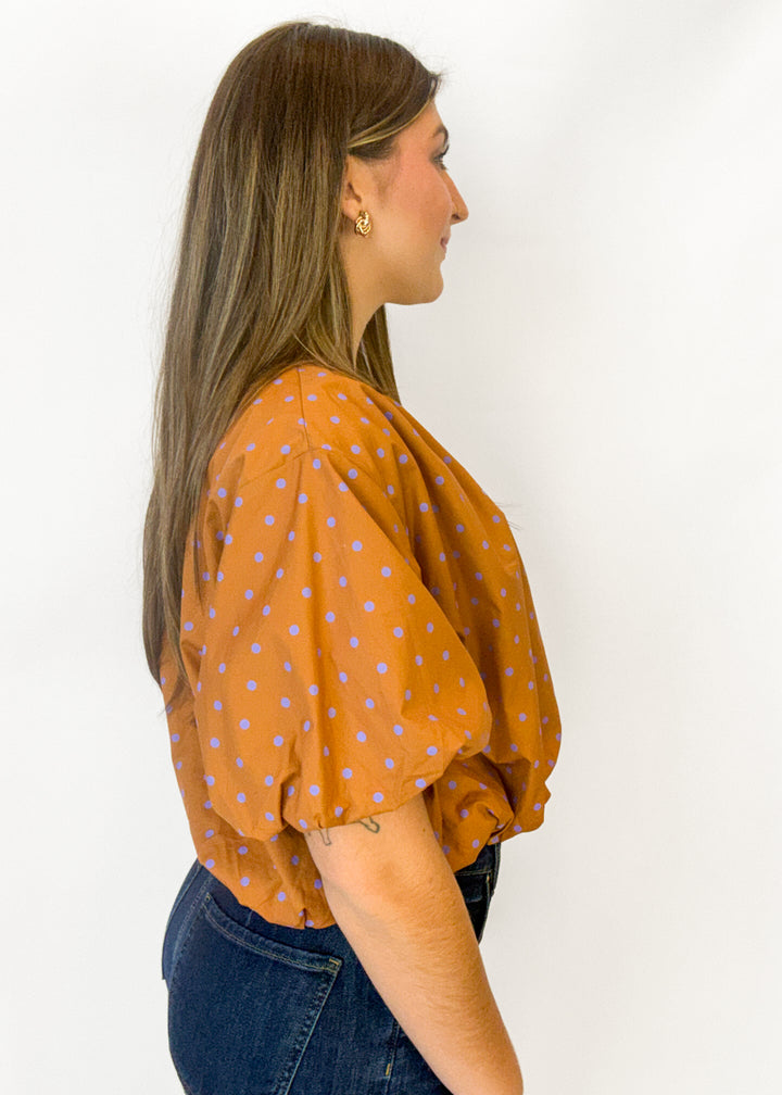 Bri Polka Dot Bubble Top