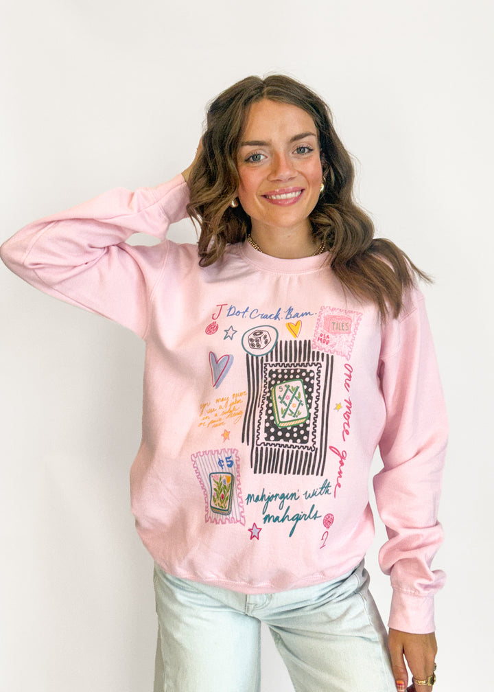 Poppy and Pine Mahjong Sweatshirt