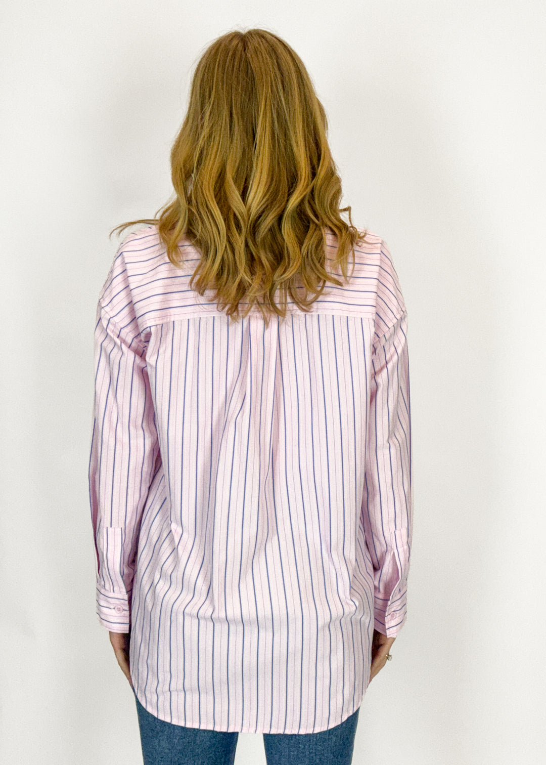 Margie Striped Button Down - Pink