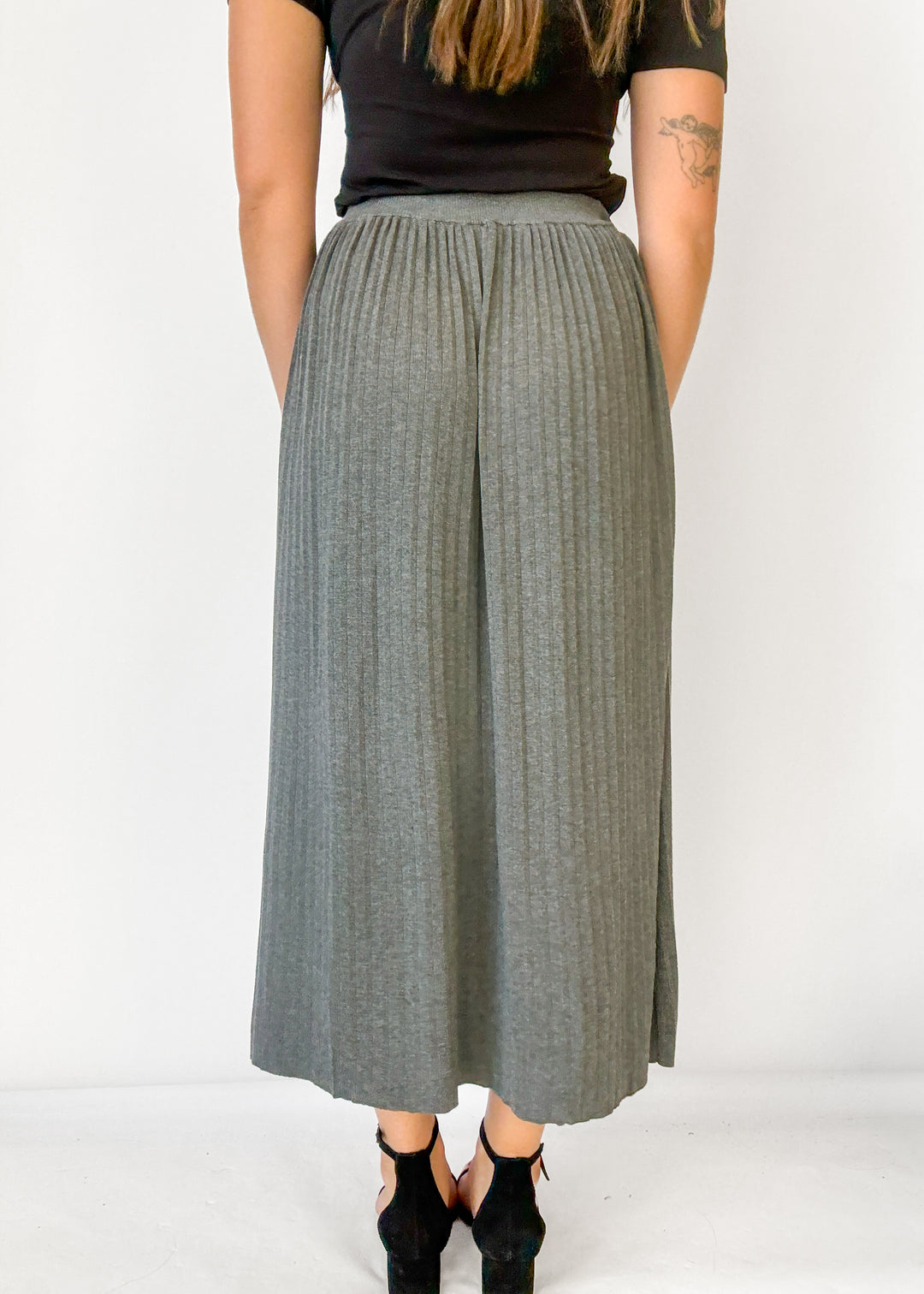 Carley Pleated Midi Skirt