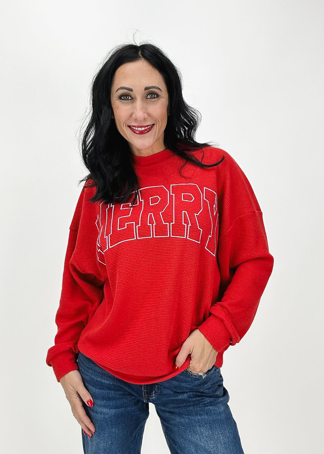 Merry Cloudy Knit Sweatshirt