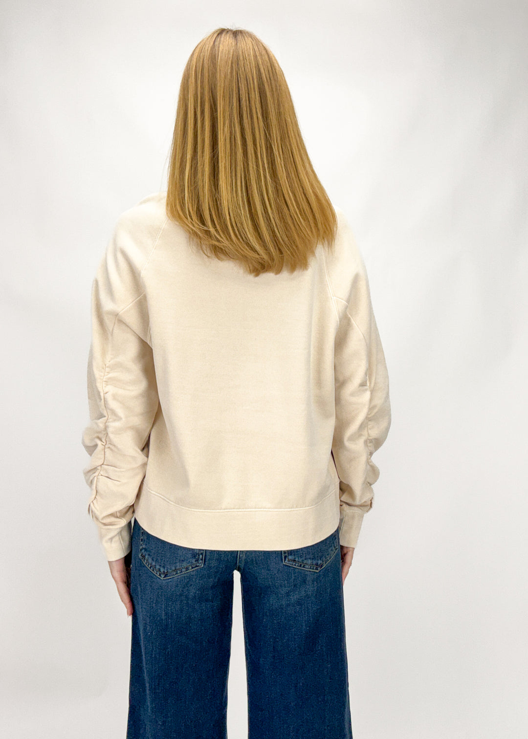 Sanctuary Clothing Shirred Sleeve Sweatshirt