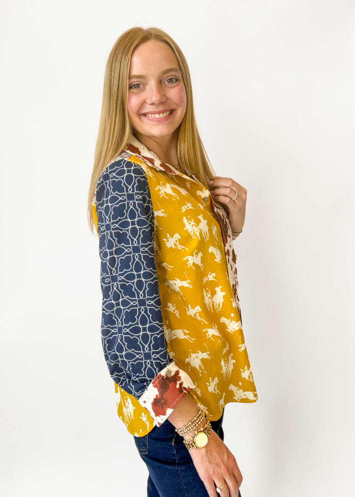 Saddle Up Button Down