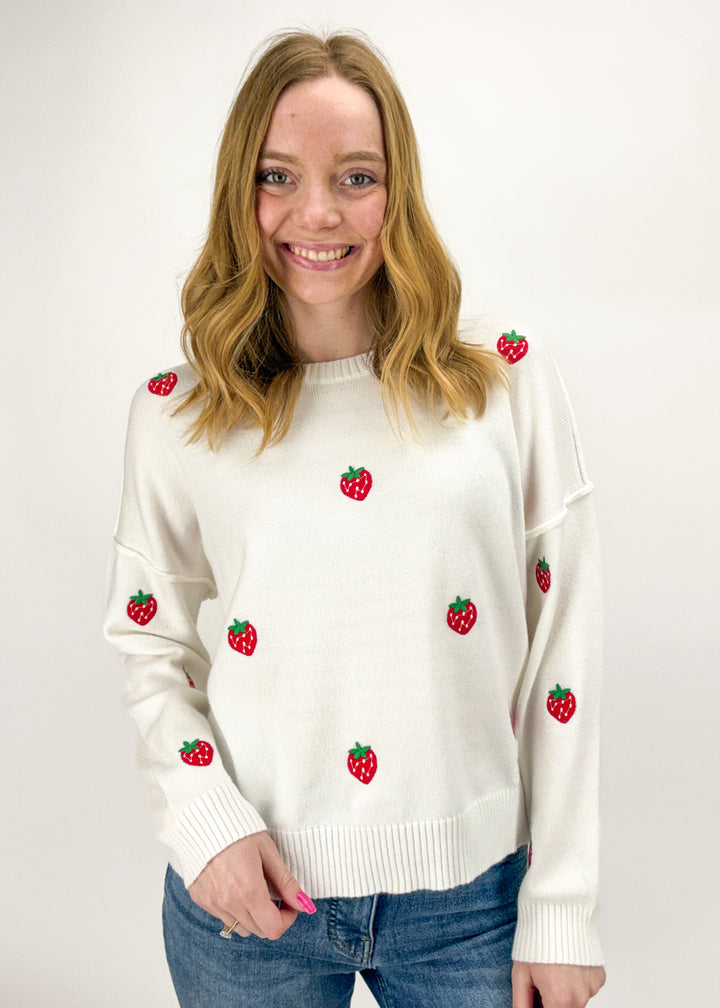 Sasha Strawberry Sweater