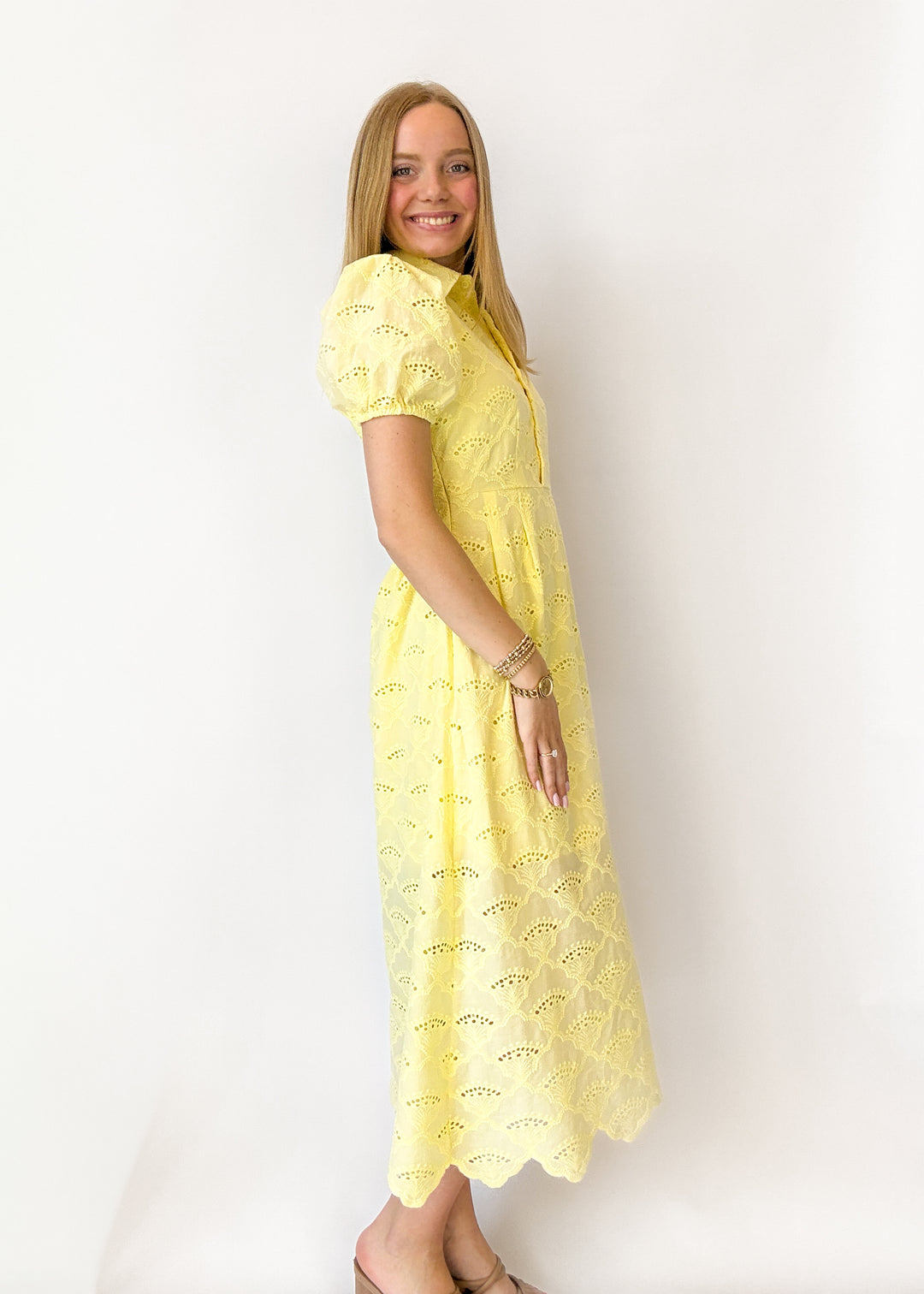 Andi Eyelet Midi Dress