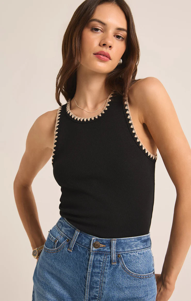 Z Supply Avril Rib Whipstitch Tank Top