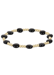 Admire Gold 3mm Bead Bracelet-Faceted Onyx