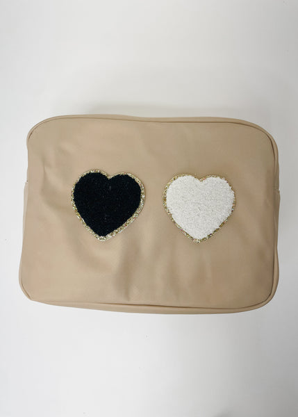 Nylon Customizable Cosmetic Bag-Tan